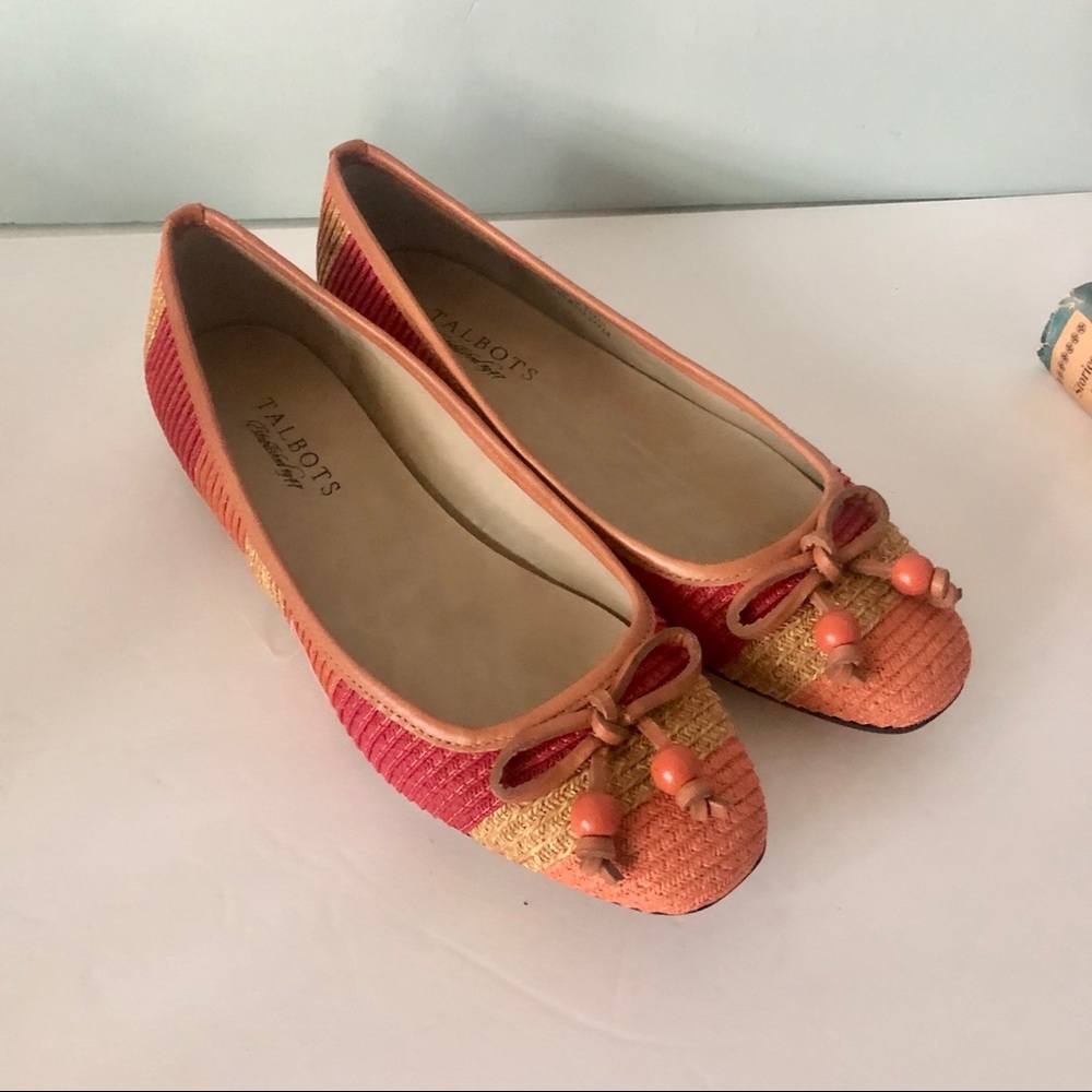 Talbots multi-colored woven flats new w/o box 8B